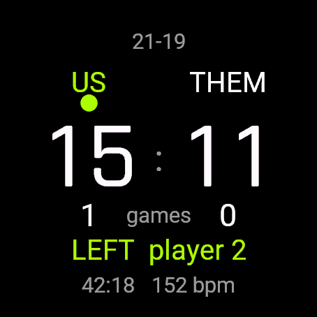 Badminton Score, fenix 8 47 mm, screen 1