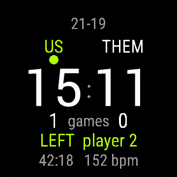 Badminton Score, Venu Sq 2, screen 1