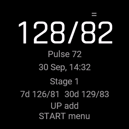 Blood Pressure Log, fenix 8 47 mm, screen 1