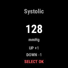 Blood Pressure Log, Forerunner 255, screen 2