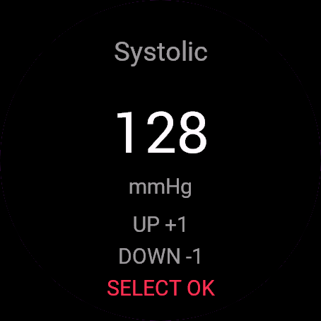 Blood Pressure Log, Venu 3, screen 2