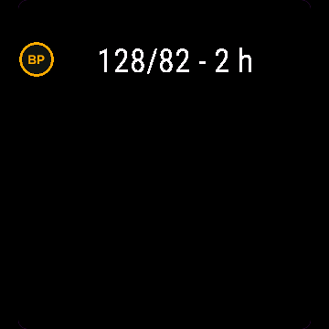 Blood Pressure Log, Venu Sq 2, glance