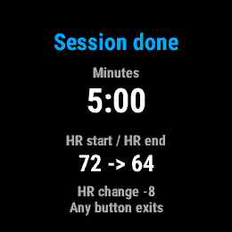 Box Breathing, Forerunner 255, screen 2