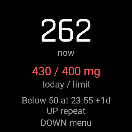 Caffeine Log, fenix 8 47 mm, screen 2
