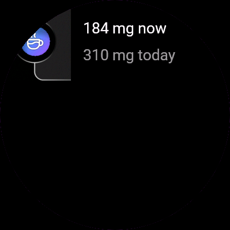 Caffeine Log, Venu 3, glance