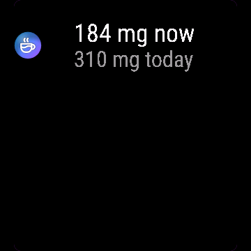 Caffeine Log, Venu Sq 2, glance
