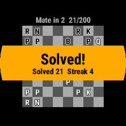 Mate Puzzles, Forerunner 255, screen 2