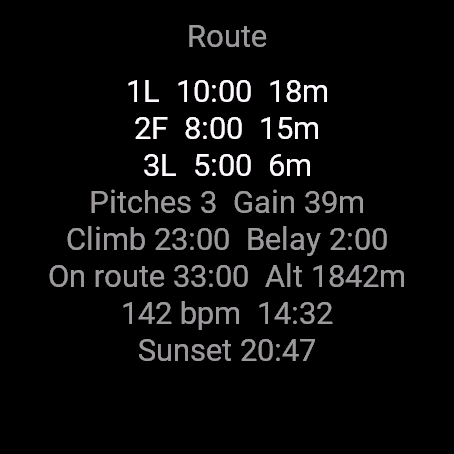Multi-Pitch Climb, fenix 8 47 mm, screen 2