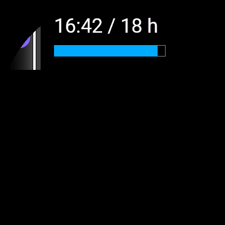 Fasting Timer, fenix 8 47 mm, glance