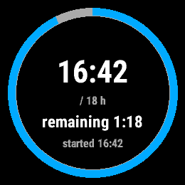 Fasting Timer, Forerunner 255, screen 1