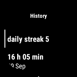 Fasting Timer, Forerunner 255, screen 2