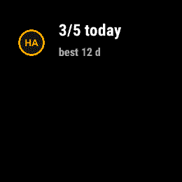 Habit Streaks, Forerunner 255, glance
