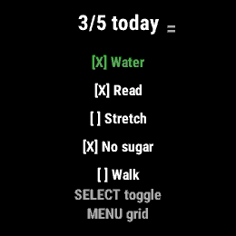 Habit Streaks, Forerunner 255, screen 1