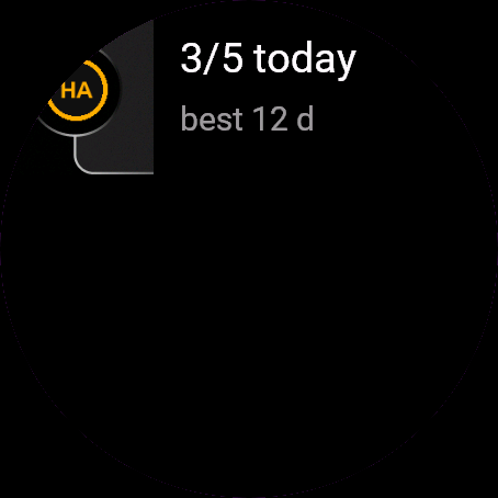 Habit Streaks, Venu 3, glance