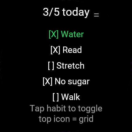 Habit Streaks, Venu 3, screen 1