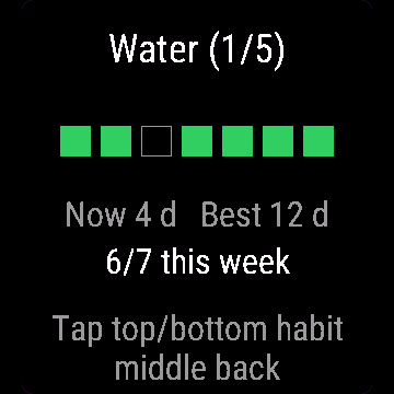 Habit Streaks, Venu Sq 2, screen 2