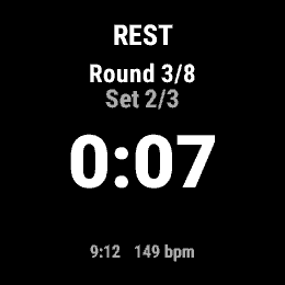 Interval Timer, Forerunner 255, screen 2