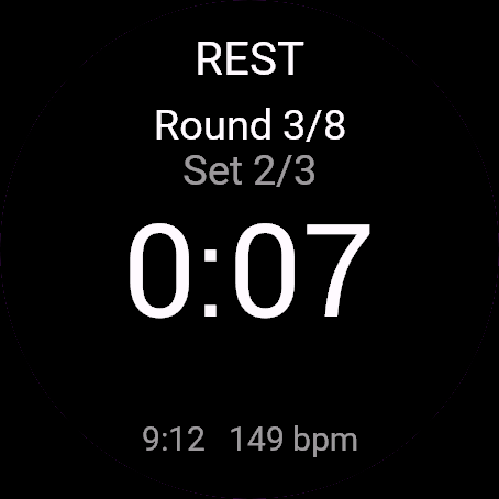 Interval Timer, Venu 3, screen 2