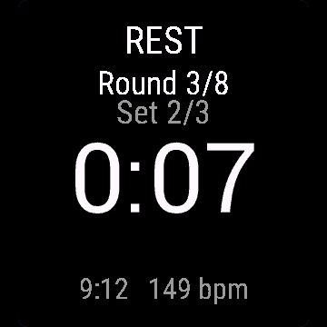 Interval Timer, Venu Sq 2, screen 2