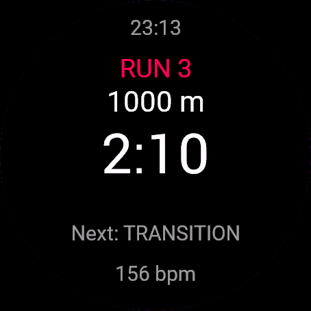 Hybrid Race Tracker, Venu 3, screen 1