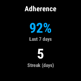 Pill Reminder, Forerunner 255, screen 2