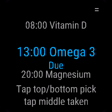 Pill Reminder, Venu Sq 2, screen 1