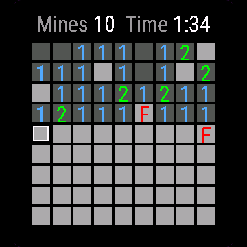 Mines, Venu Sq 2, screen 1