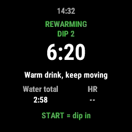 Cold Plunge, Forerunner 255, screen 2