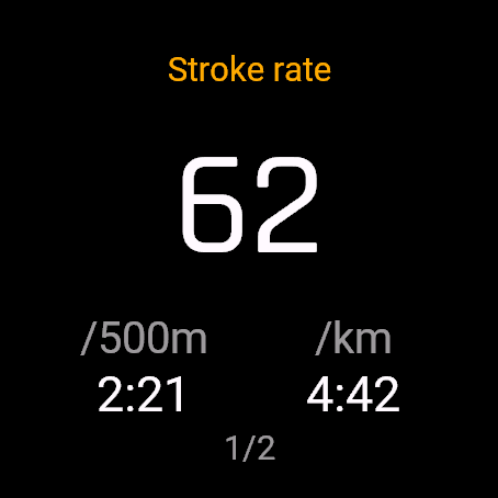 Paddle Rate, fenix 8 47 mm, screen 1