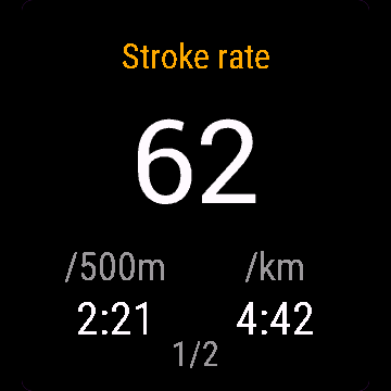 Paddle Rate, Venu Sq 2, screen 1