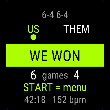 Padel Score, Venu Sq 2, screen 2