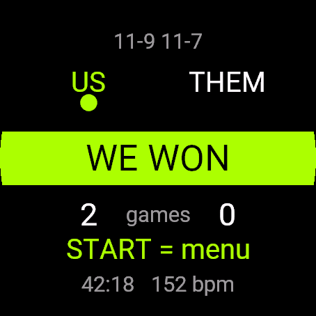 Pickleball Score, fenix 8 47 mm, screen 2