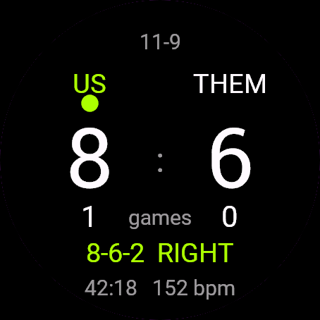 Pickleball Score, Venu 3, screen 1