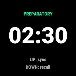 Regatta Start Timer, Forerunner 255, screen 1