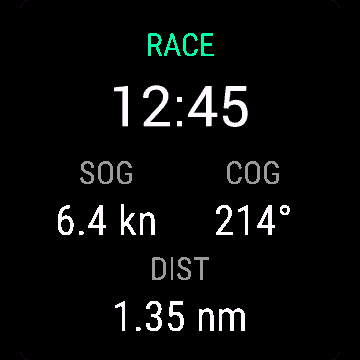 Regatta Start Timer, Venu Sq 2, screen 2