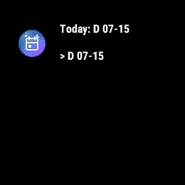 Shift Calendar, Forerunner 255, glance