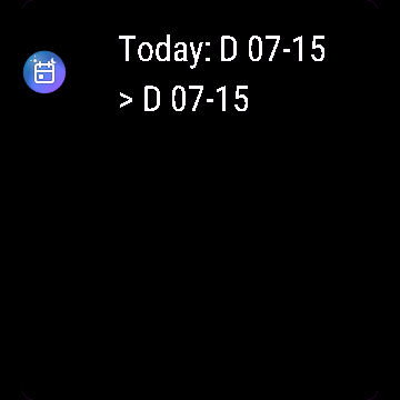 Shift Calendar, Venu Sq 2, glance