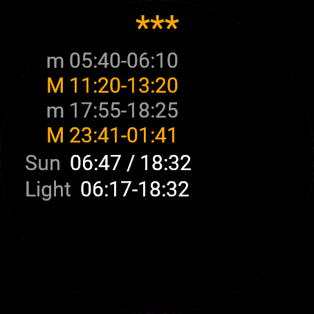 Solunar Hunt Fish, Venu 3, screen 1