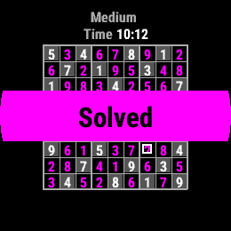 Sudoku Watch, Forerunner 255, screen 2