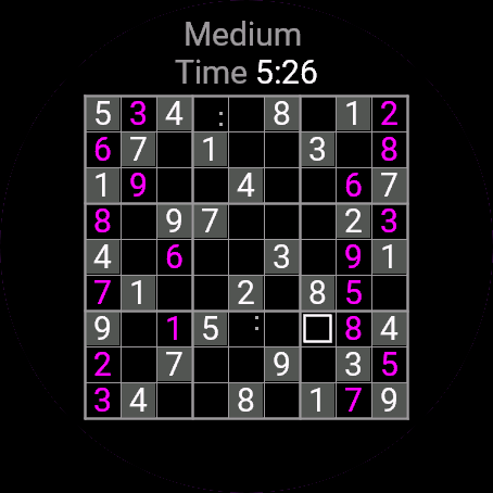 Sudoku Watch, Venu 3, screen 1