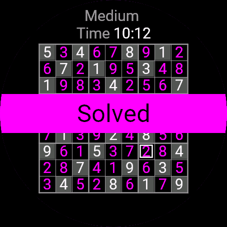 Sudoku Watch, Venu 3, screen 2