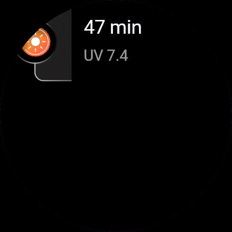 Sunscreen Timer, Venu 3, glance
