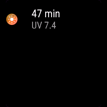 Sunscreen Timer, Venu Sq 2, glance