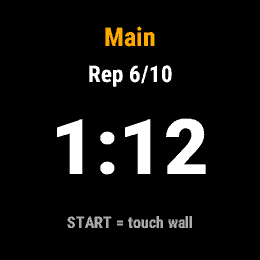 Swim Sets, Forerunner 255, screen 1
