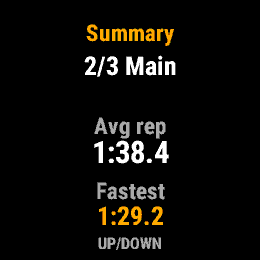 Swim Sets, Forerunner 255, screen 2