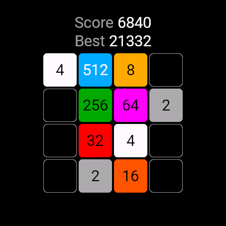 Tiles 2048, fenix 8 47 mm, screen 1