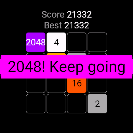 Tiles 2048, fenix 8 47 mm, screen 2
