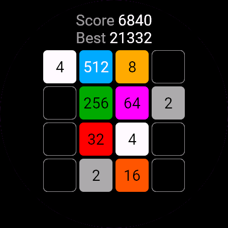 Tiles 2048, Venu 3, screen 1