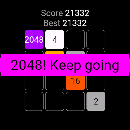Tiles 2048, Venu 3, screen 2