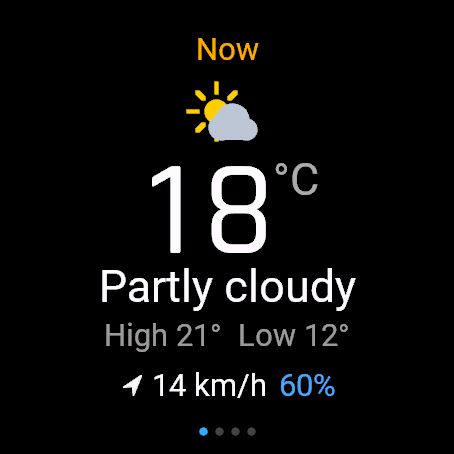 Weather Hourly, fenix 8 47 mm, screen 1